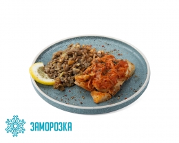 Ланч № 21 Рыба под маринадом с чечевицей и овощами