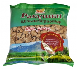 Ракушки цельнозерновые три злака, 300 гр